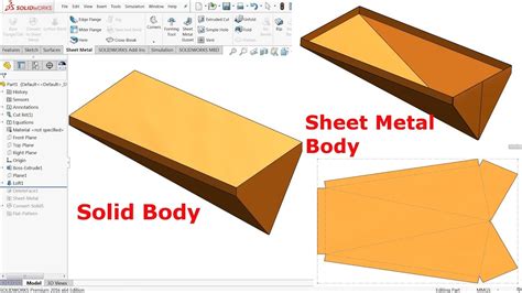 convert sheet metal to solid body fusion 360|solid body to sheet metal.